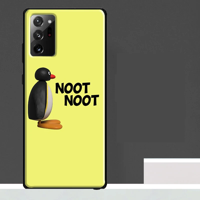 サムスンギャラクシーs10,s8,s9,s22,s23 plus,note 10 20,s20,e s21,s22,s23用の漫画ペンギン電話ケース