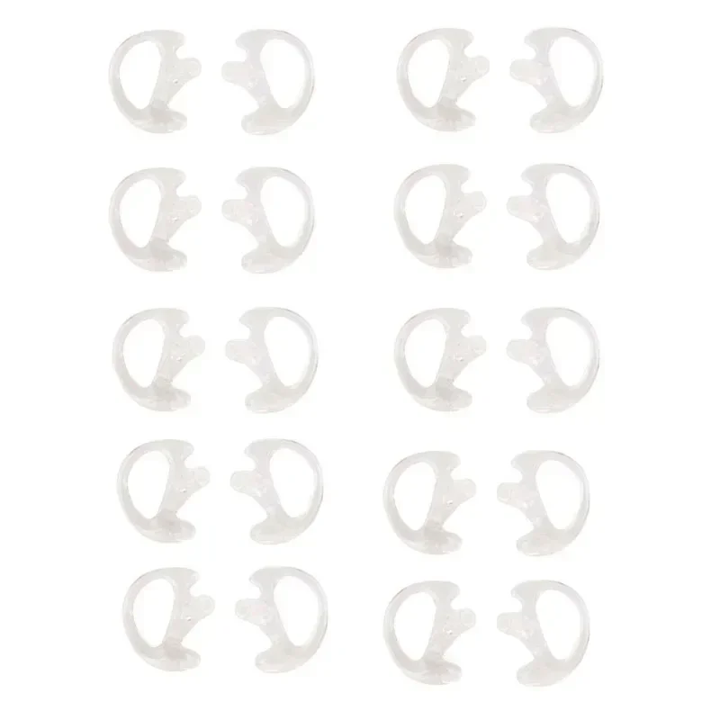 

Lot 10 Pair White Silicone Earmold Earbud for Universal Walkie Talkie Radio Air Acoustic Coil Tube Earpiece Headphone S/M/L Size