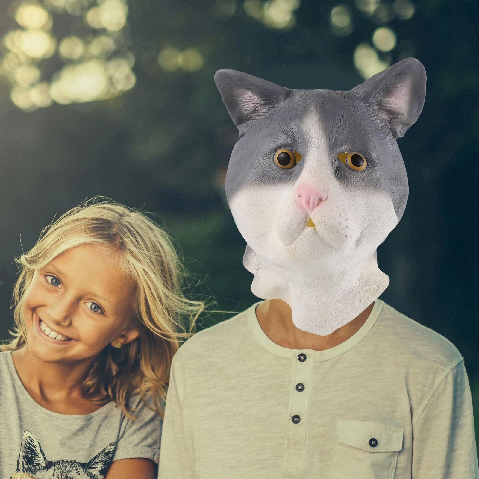 

Cat Headgear Animal Masks Black Costume Accessories Adults Halloween Realistic mask