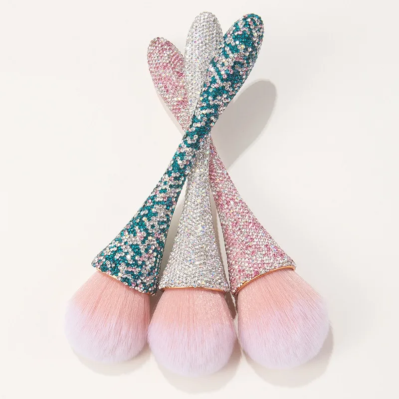 

Professionals Nails Art Brush Luxurious Glitter Handle Nail Brush Dust Cleaning Make Up Brush Manicure Accessories Tools