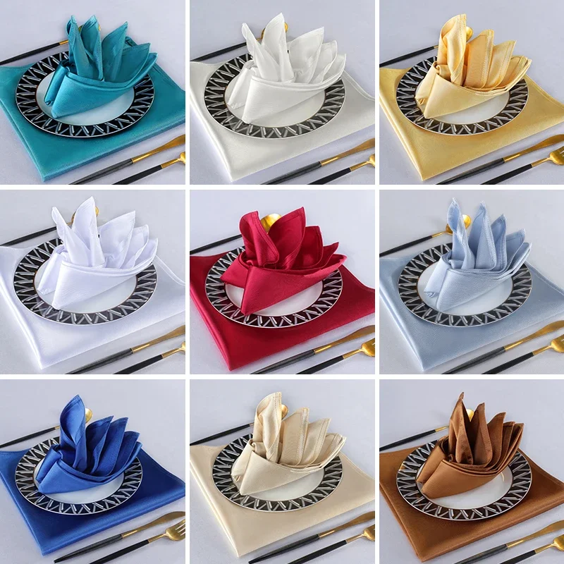 Restaurant cloth folding flower mouth cloth hotel special napkin scarf wipe cup high-end western food can be customized