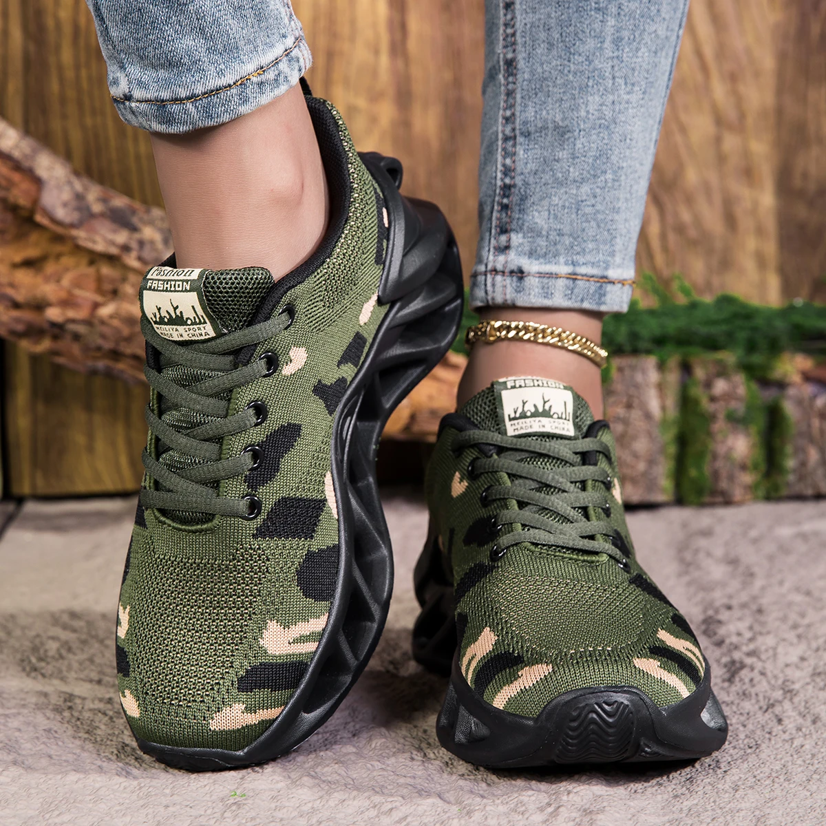 ELUVA Damen-Sneaker, atmungsaktiv, leicht, Laufschuhe, rutschfest, verschleißfest, bequem, Damen-Wanderschuhe, Damen – Detail 12