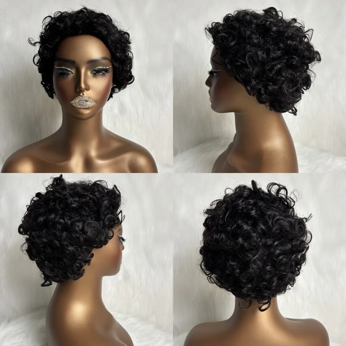 

Full Machine Made Pixie Cut Synthetic Hair wig