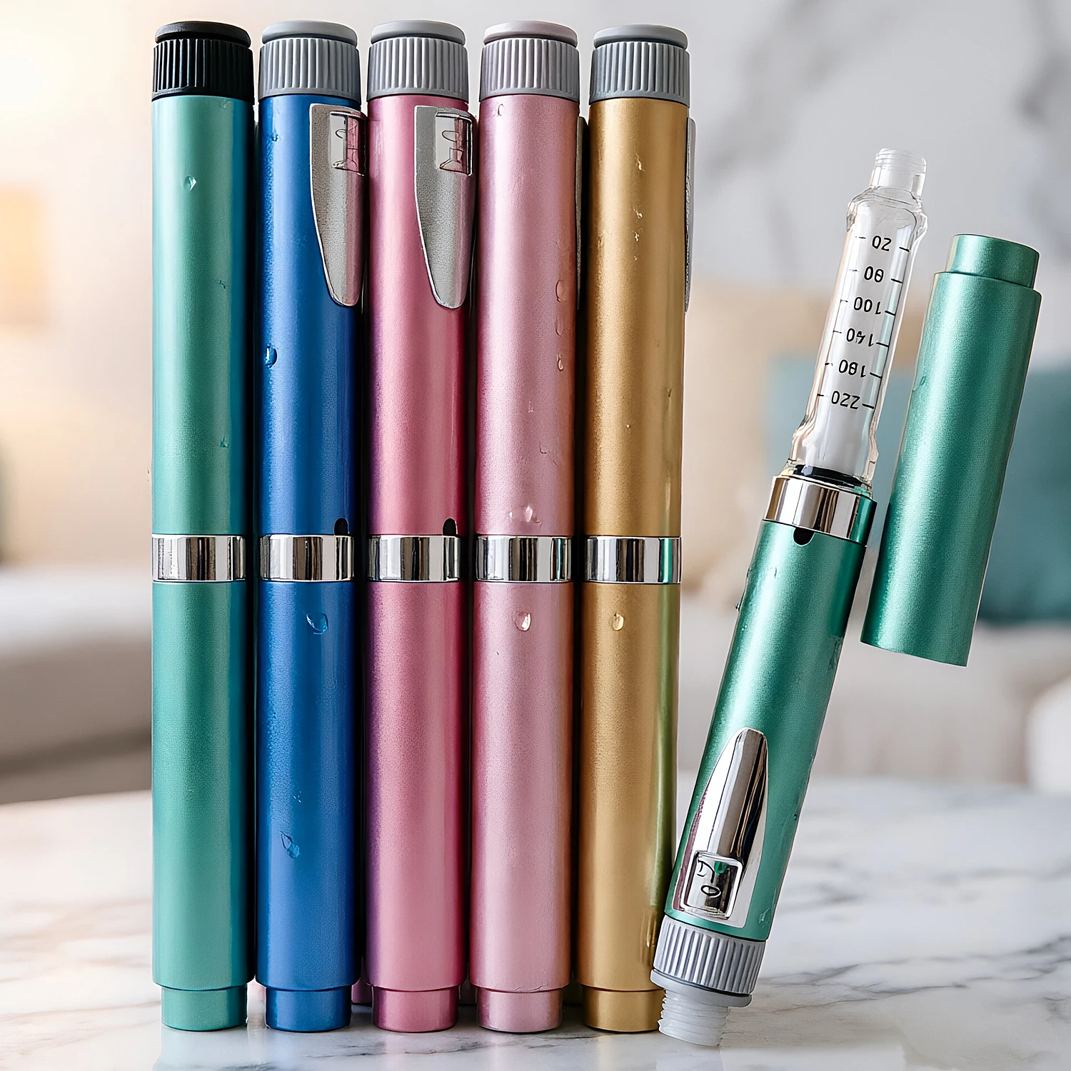 V2 Multi-Color Metal Injection Pen 3ml Refillable Reusable Durable Eco-Friendly for Skincare Use-Compact Ergonomic Design