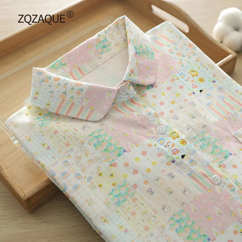 Women\'s Long Sleeve Shirt Japanese Literary Fresh Cute Loose All-match Quality Cotton Casual Shirt for Women SY2681