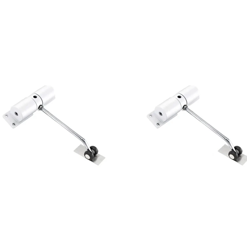 

2X Simple Door Closer Household Automatic Hinge Mute Closer Invisible Door Automatic Door Closer(White)