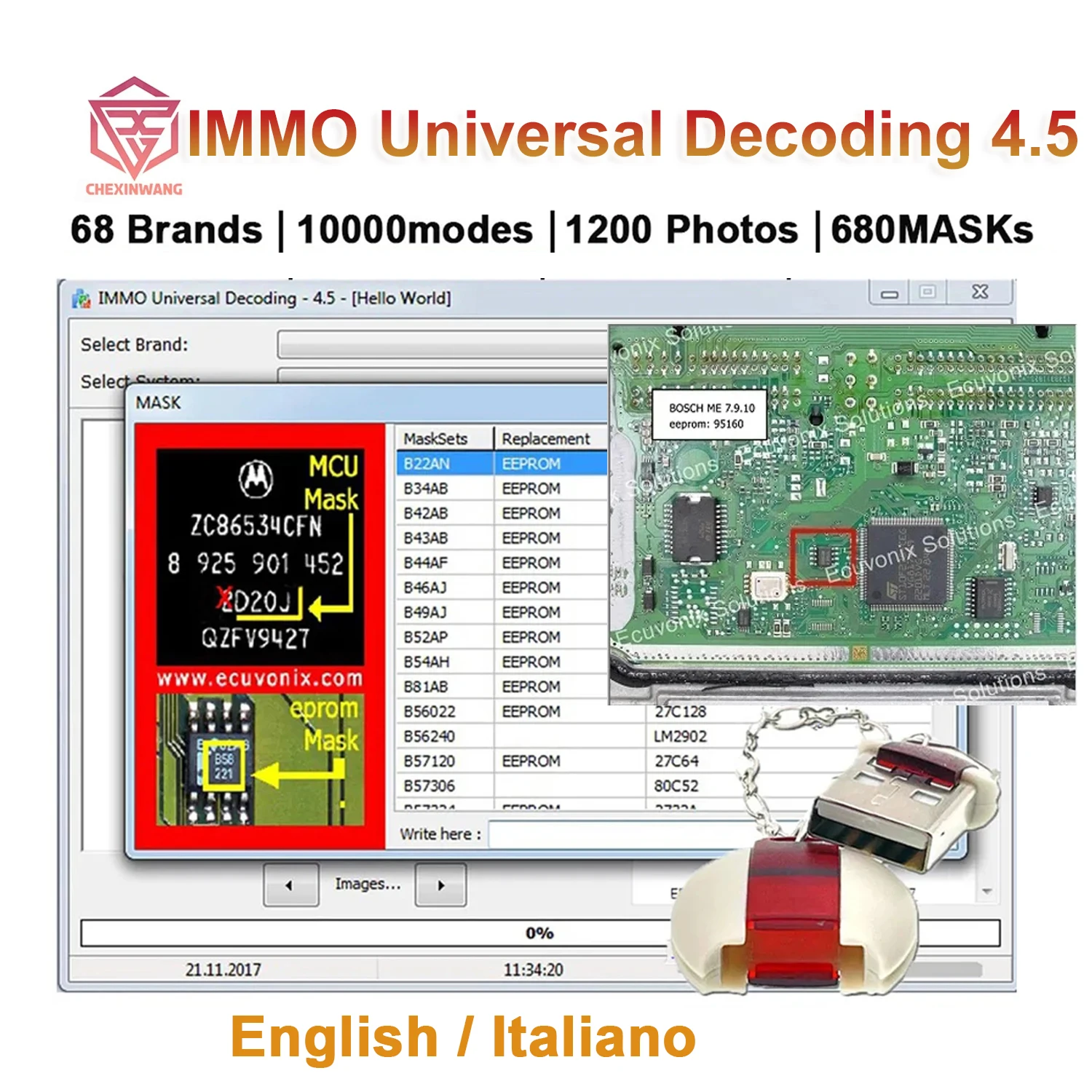 IMMO Universal Decoding 4.5 IMMO Off Software With Dongle Remove IMMO Code of EEPROM Checksum Calculator Car Repair Tool EDC17