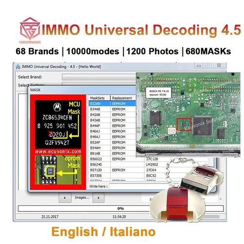 IMMO Universal Decoding 4.5 IMMO Off oprogramowanie z kluczem sprzętowym usuń kod IMMO kalkulatora sumy kontrolnej EEPROM narzędzie do napraw samochodowych EDC17