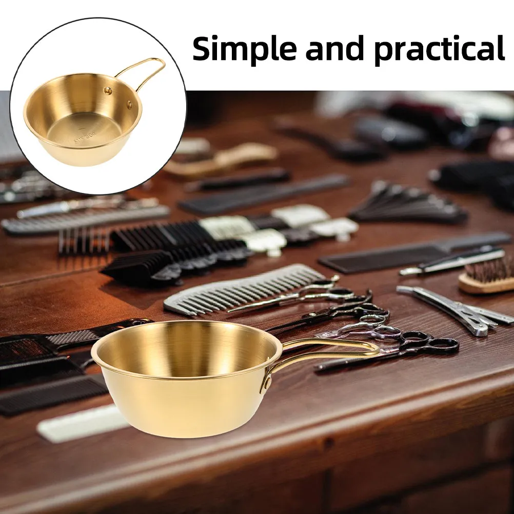 2Pcs Stainless Steel Shaving Bowl for Men Comfortable Ergonomic Handle Fast Rich Lather Small Travel Soap Bowl Male Foaming Mug view 5