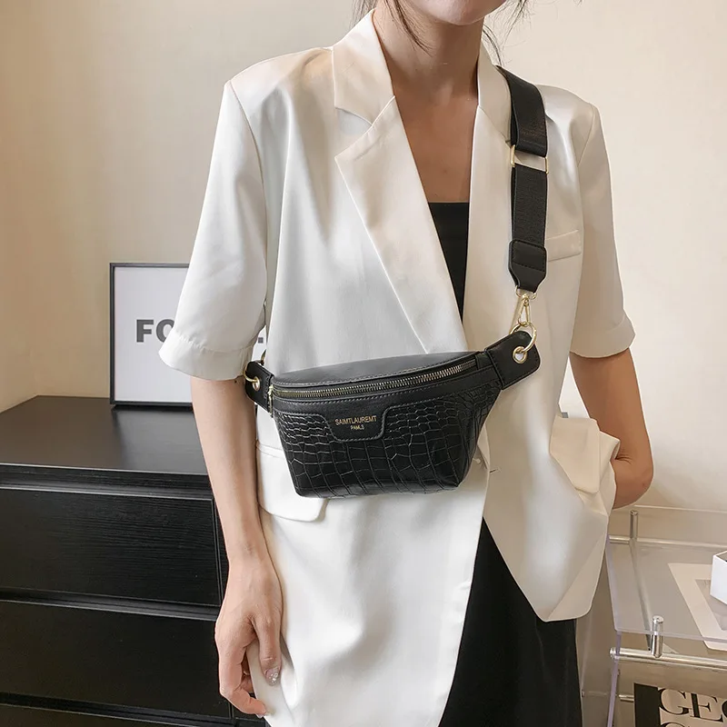 

Large Size Solid Chest Bags For Women Canvas Large Capacity Shoulder Crossbody Bag 2025 Summer Latest Waist Fanny Pack