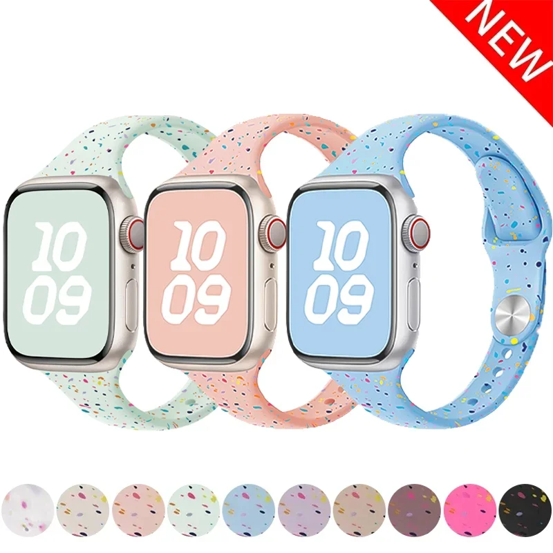 Cinturino in Silicone sottile per Apple watch cinturino ultra 44mm 41mm 45mm correa 38mm 40mm 49mm bracciale sportivo iWatch serie 8 7 6 5 se 4 3