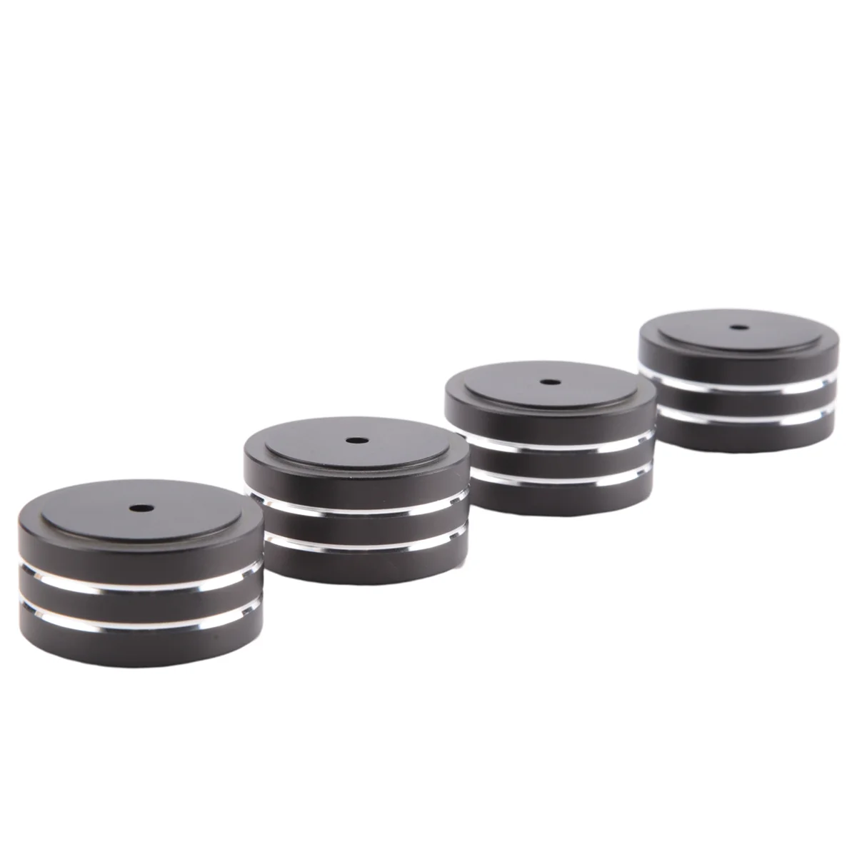 

4Pcs 40X20mm Aluminum HIFI AMP Speaker Isolation Stand Turntable DAC Feet Pad (Black) A002
