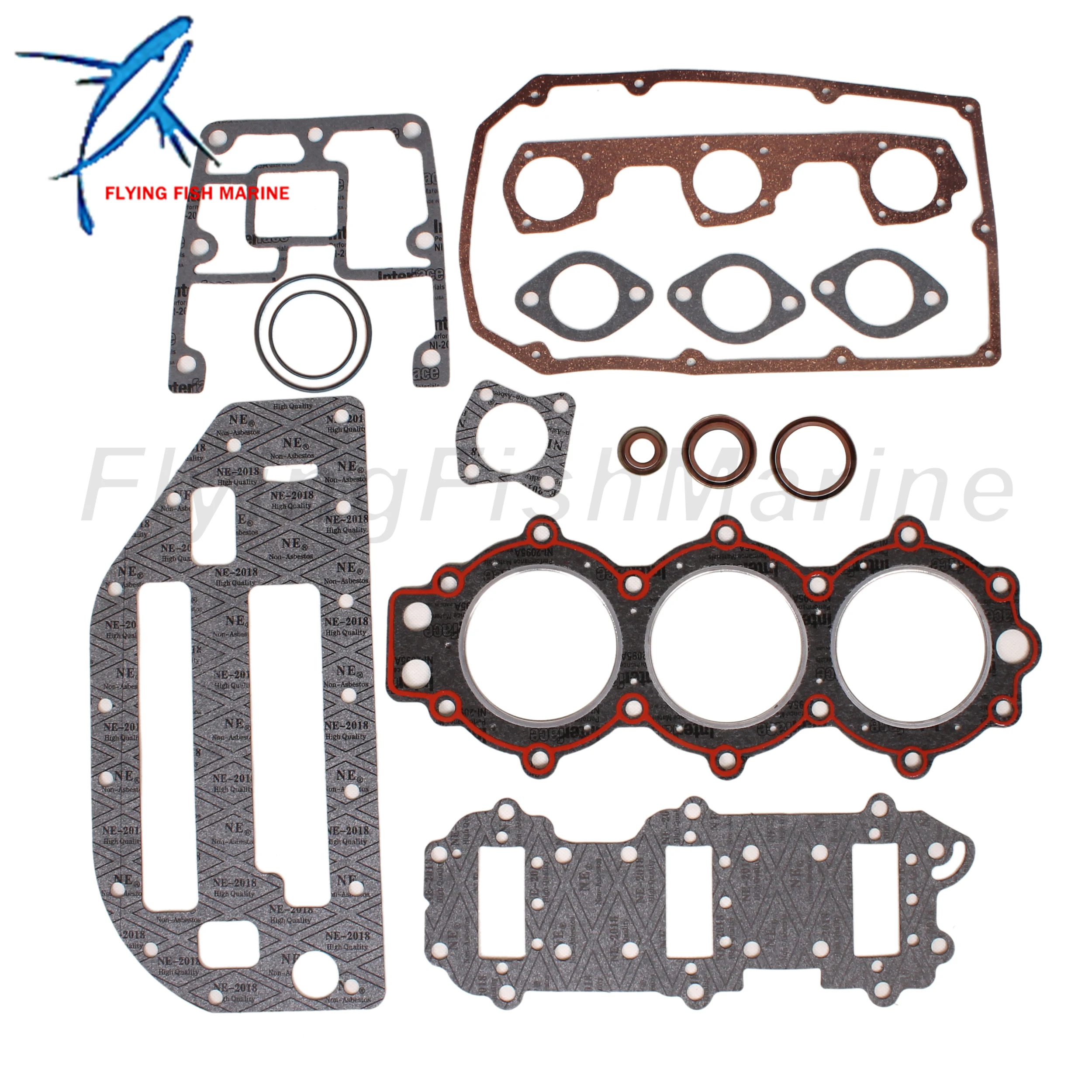 Outboard Motor 398047 0398047 438904 0438904 777421 18-4323 Power Head Gasket Set for Evinrude Johnson OMC 50HP 60HP 65HP 70HP