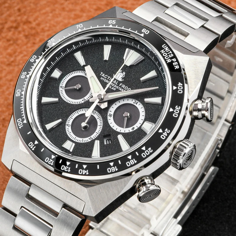 Tactical Frog TOP Quartz Watch VS75 Chronograph Movement C3 Luminous Outdoor Sports Watch Sapphire 200m Waterproof Men's Watches