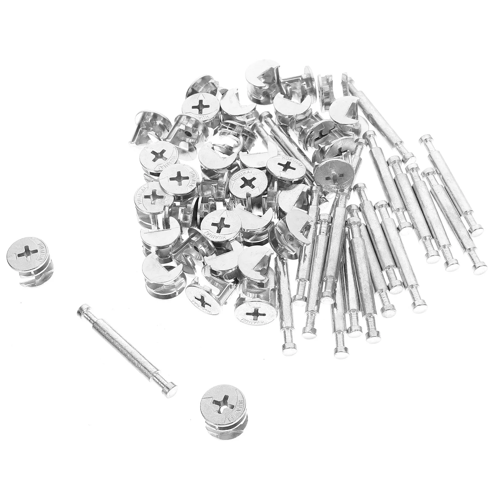 

20Sets Connectors Furniture Cam Fittings Kit Heavy Duty Easy Install for Cabinet Office Furniture Metal Connecting