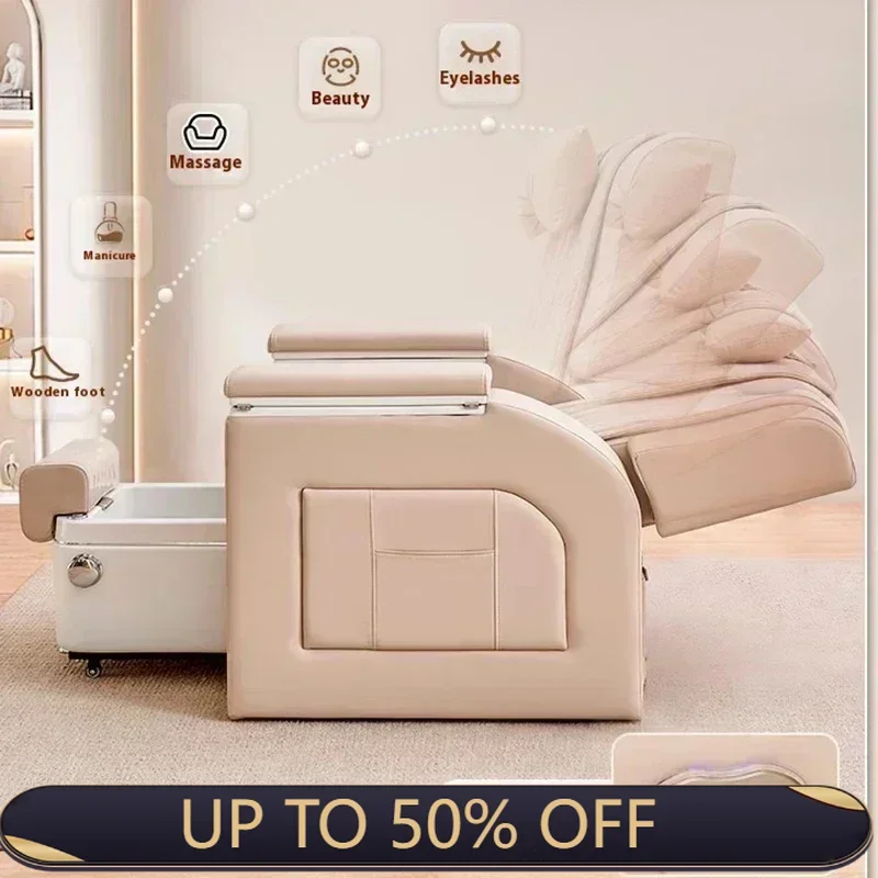 Professional Salon Pedicure Chair with Headrest Footrest Spa Luxury Massage Chair for Nail Technician Beauty Furniture