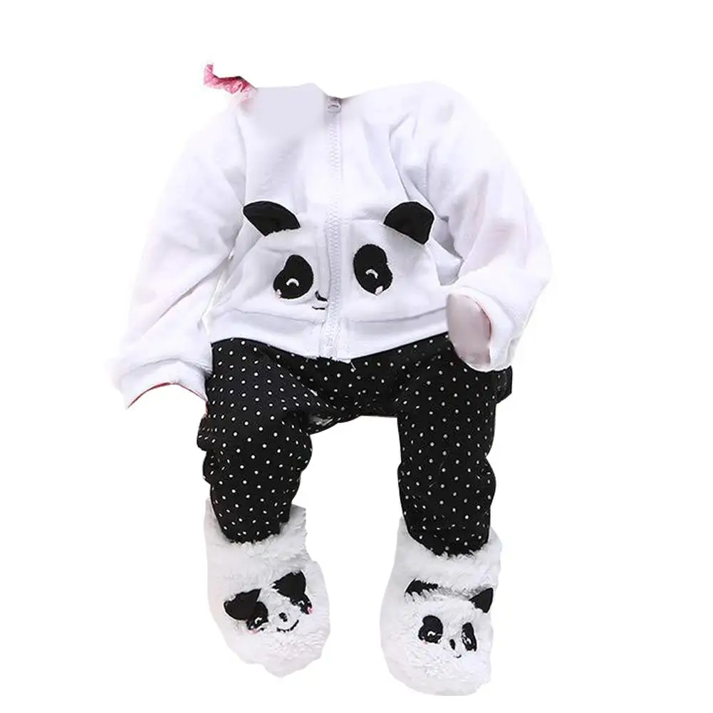 Para 18 polegadas roupas de boneca moda bonito boneca panda roupas alta qualidade menina acessórios boneca traje k9t0