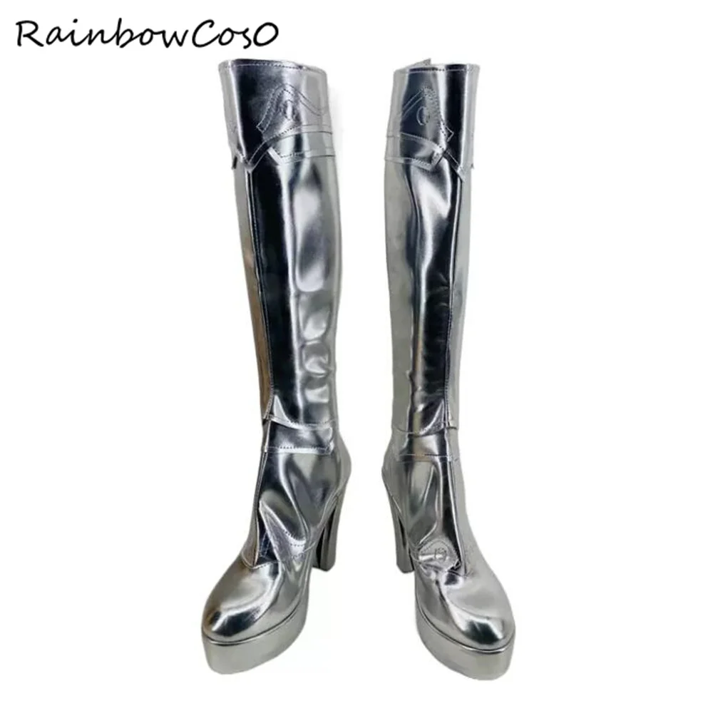 Teresa Claymore Cosplay Shoes Boots Game Anime Halloween Christmas RainbowCos0W4177