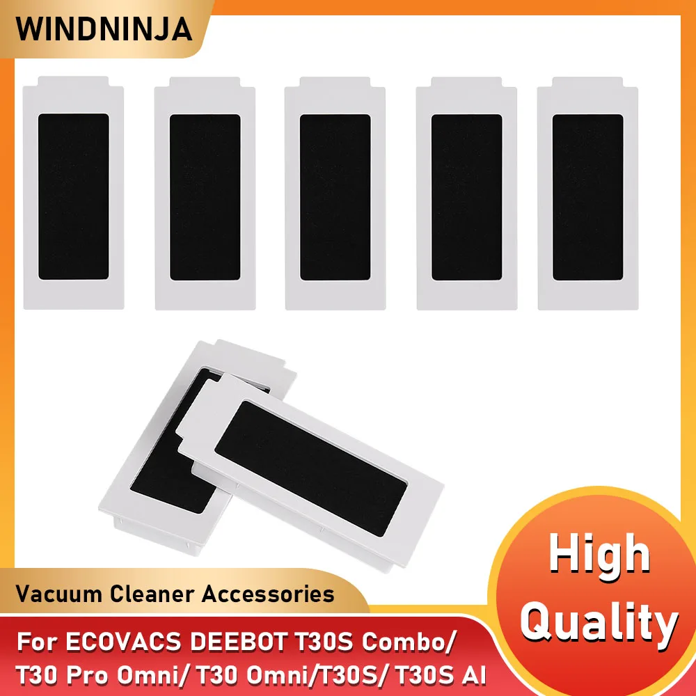 فلتر HEPA لـ ECOVACS DEEBOT T30S Combo T30 Pro Omni T30 Omni T30S T30S AI T30S CARE T30S Pro T30C Pro جهاز آلي لتنظيف الأتربة