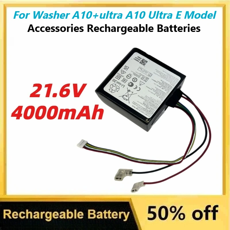 21.6V Roborock Floor Lithium-ion New Battery for Washer A10+ultra A10 Ultra E Model Accessories Rechargeable Batteries