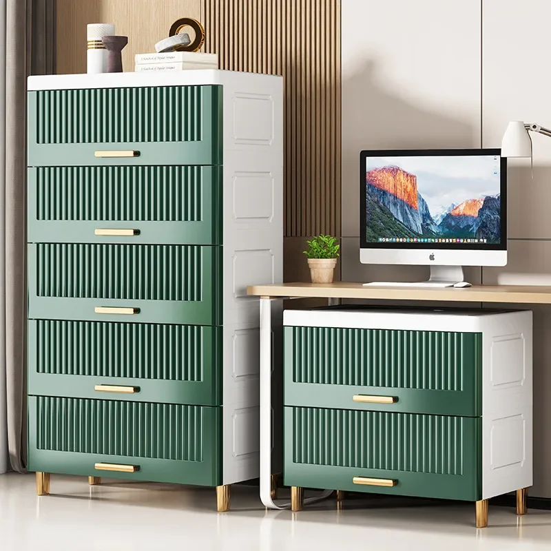 Plastic Storage Cabinet Organizing For Living Room Shoe Cabinet Drawer-Type Household Multilayer Clothes Bedside Articles
