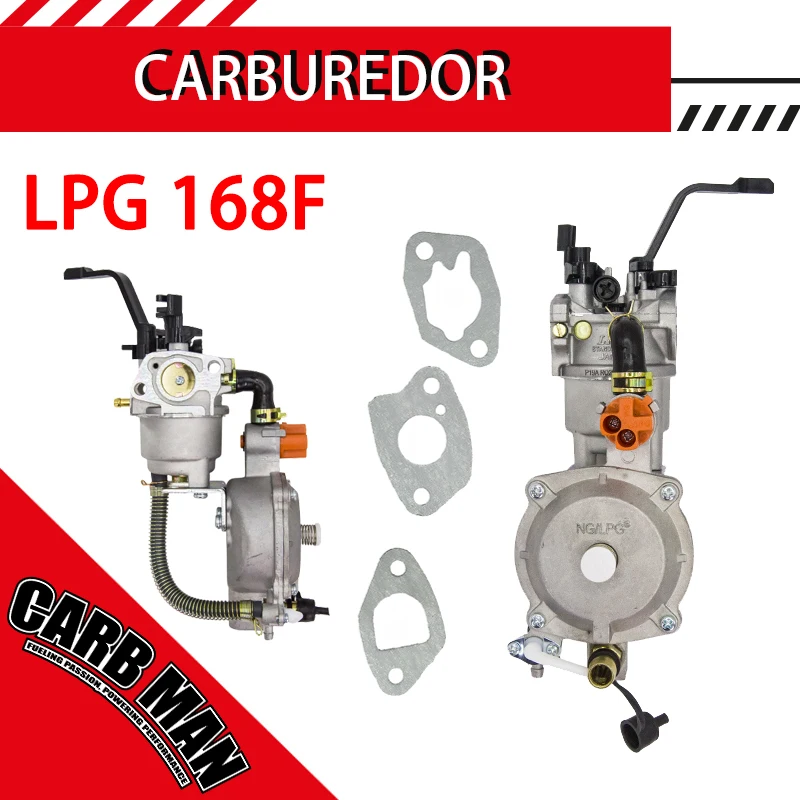 

LPG NG 168F 2KW-3KW 6.5HP Gas oline Generator Dual Fuel Carburetor For GX160 2KW 168F GX200 170F