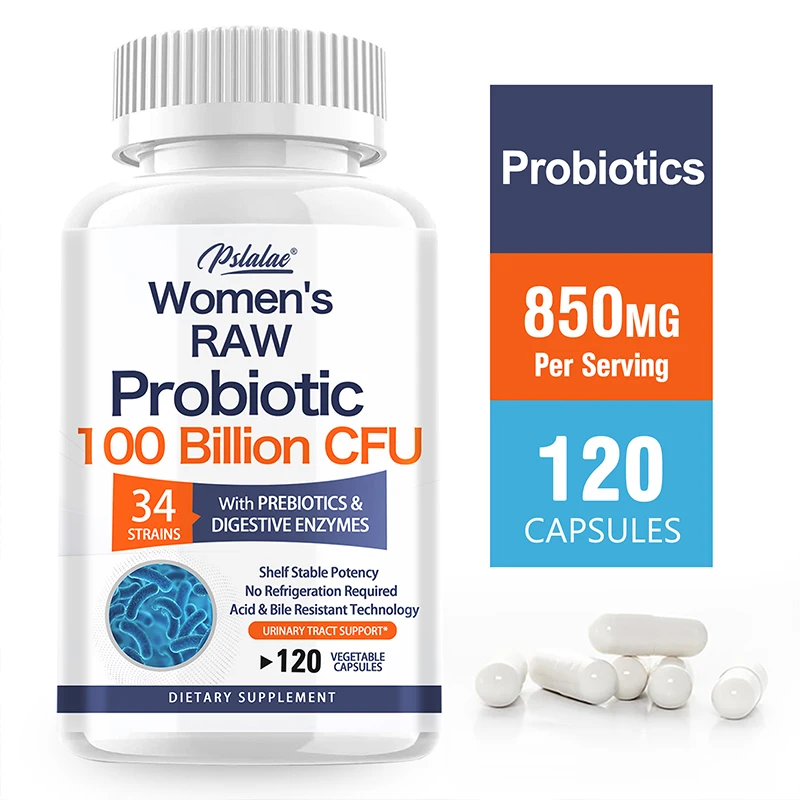 

Women's RAW Probiotics - 100 Billion CFU - Digestive and Intestinal Health, Reduce Bloating and Constipation