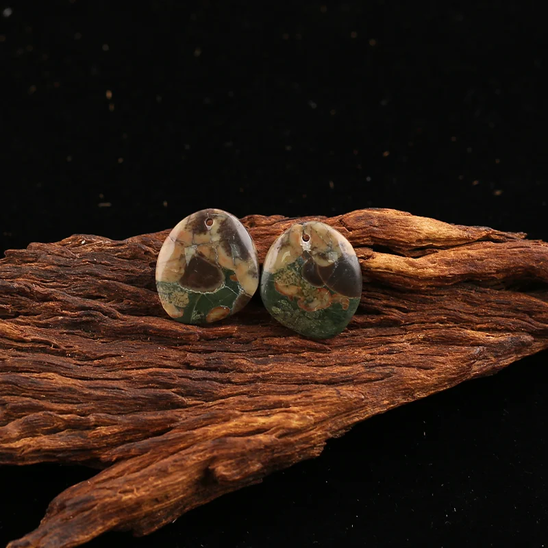 B&F Mushroom Jasper  Earring Beads for Jewelry Making, Handmade Natural stones beads, Stones for jewelry Making Supplies