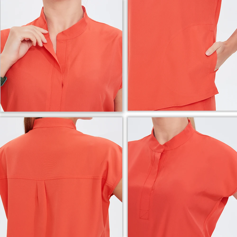 Quick-Dry Mandarin Medical Uniforms Jogger Scrub Sets Hospital Surgical Dentist Suit Clinic Doctor Nursing Work Uniform S22