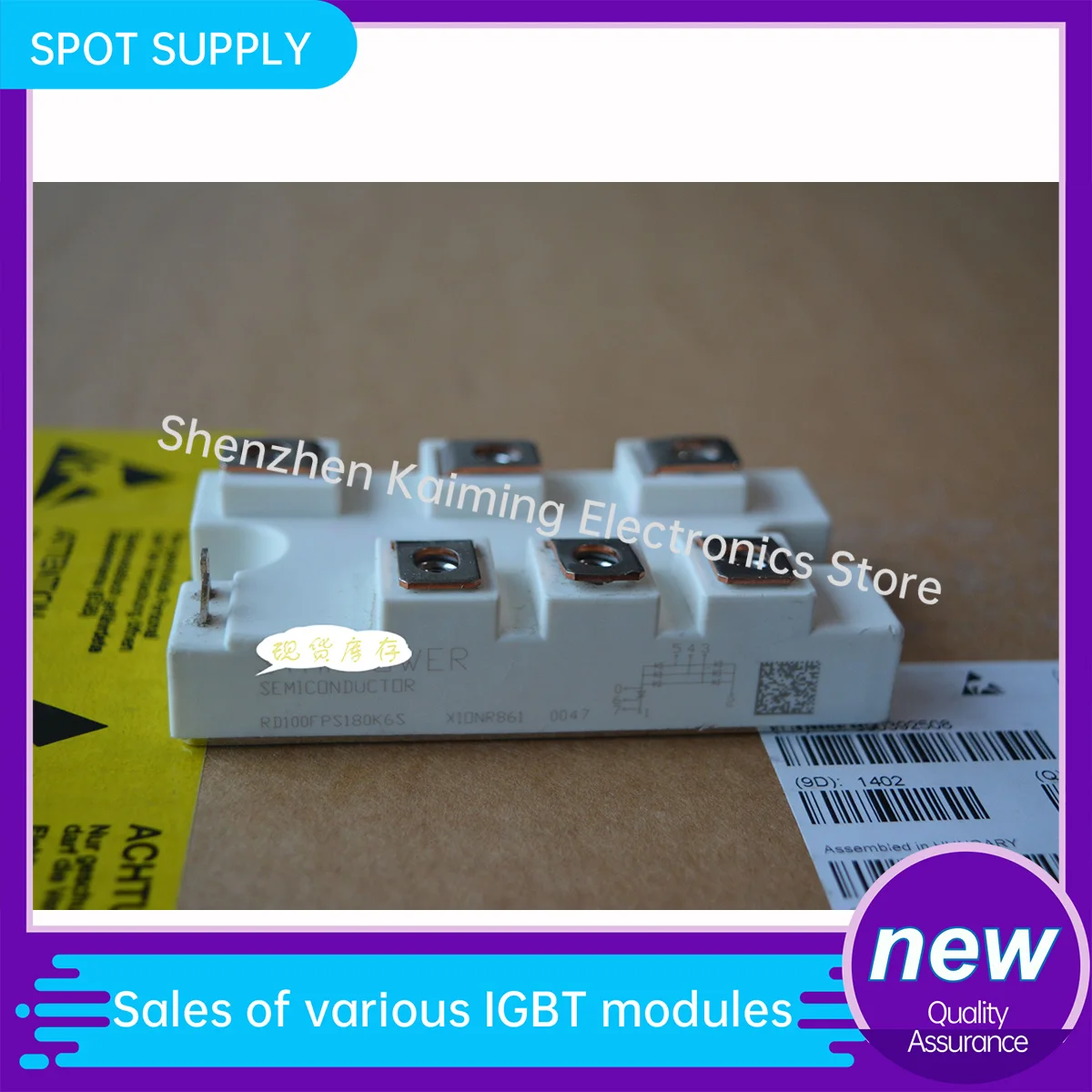 

NEW AND Original IGBT MODULE RD100FPS180K6S RD150FPS180K6S RD200FPS180K6S MMK100U160UX in stock