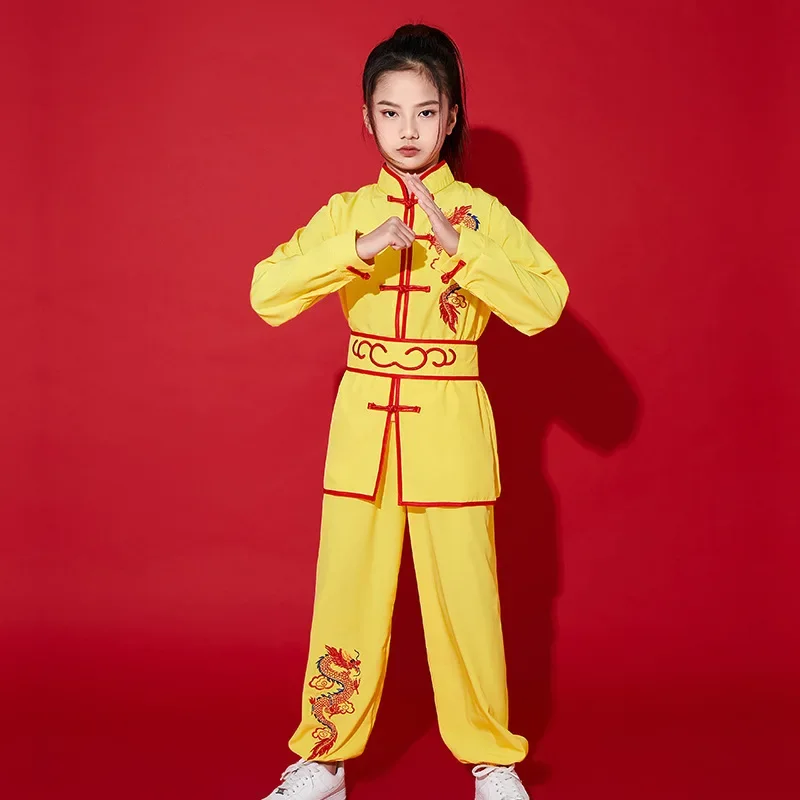 Traditionele Chinese Wushu Kleding Tai Chi Uniform Kids Kungfu Outfits Nieuwe Podiumvoorstelling Hanfu Martial Arts Kostuums Pak