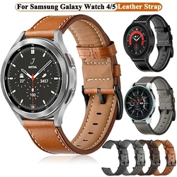 20mm Leather Strap For Samsung Galaxy Watch 5 Pro 45mm/4 Classic 46mm 42mm Bracelet Belt Watch 5/4 44mm 40mm Smart Watch Band