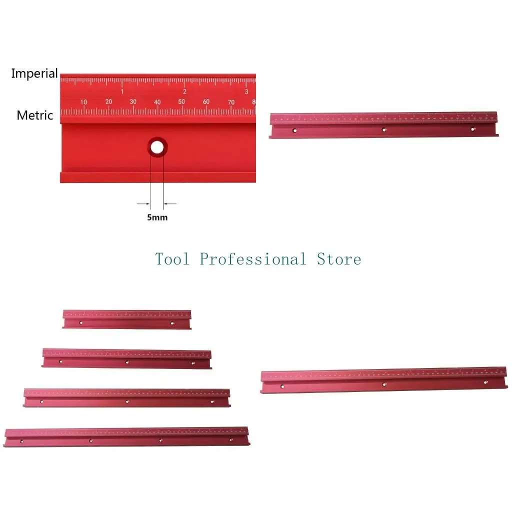 

57QF Type 45 Metric and Inch Woodworking Chute with Precise Scale Aluminum Alloy Material for Fixtures Skis Planers