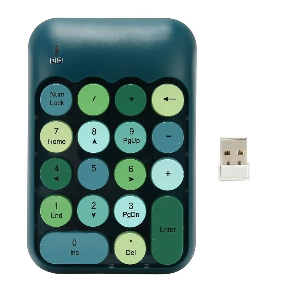 

Colorful 2.4GHz Wireless Numeric Keypad 18 Keys Portable Numeric Keypad Mini Number Keyboard Data Entry