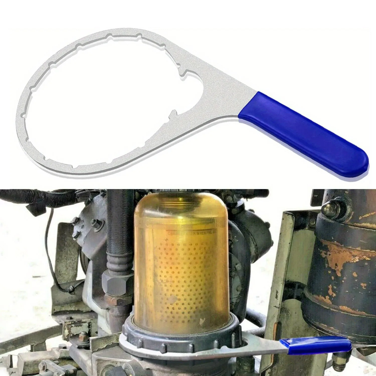 

Ключ для топливного фильтра с воротником/вентиляцией для 380134 382 с внутренним диаметром 6 дюймов, совместимый с двигателями Detroit Diesel Truck Cummins