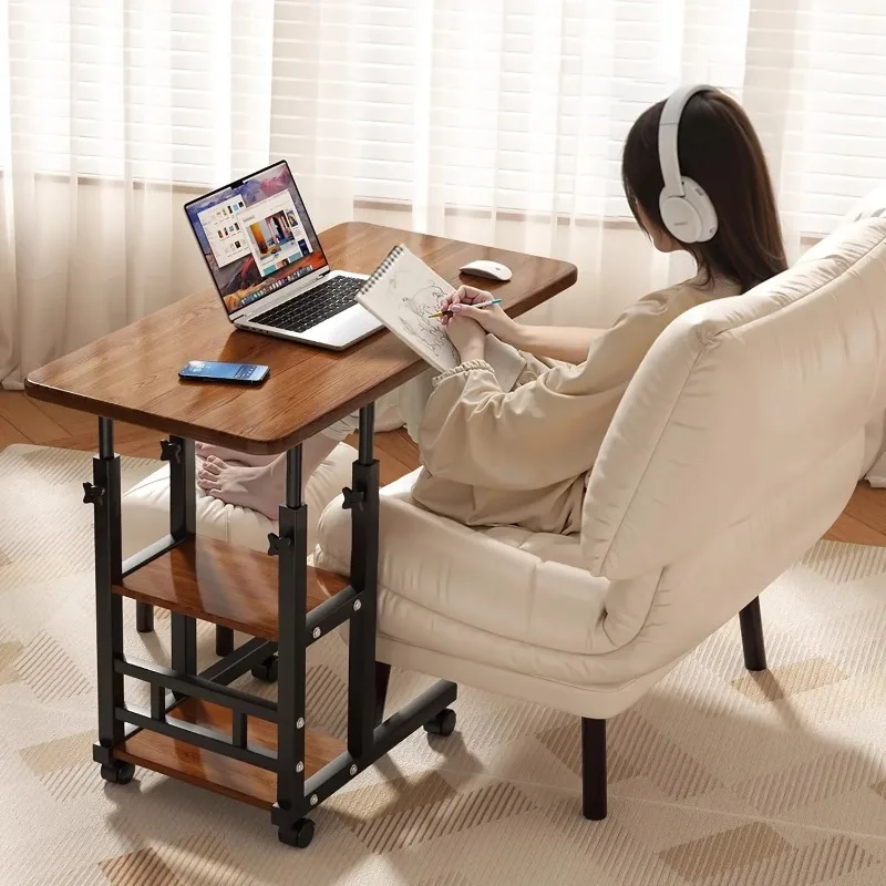 Multi-Functional Small Desk for Bedroom/Dorm/Home Office, Space-Saving Study Table for Students & Lazy Person​ Corner Desk