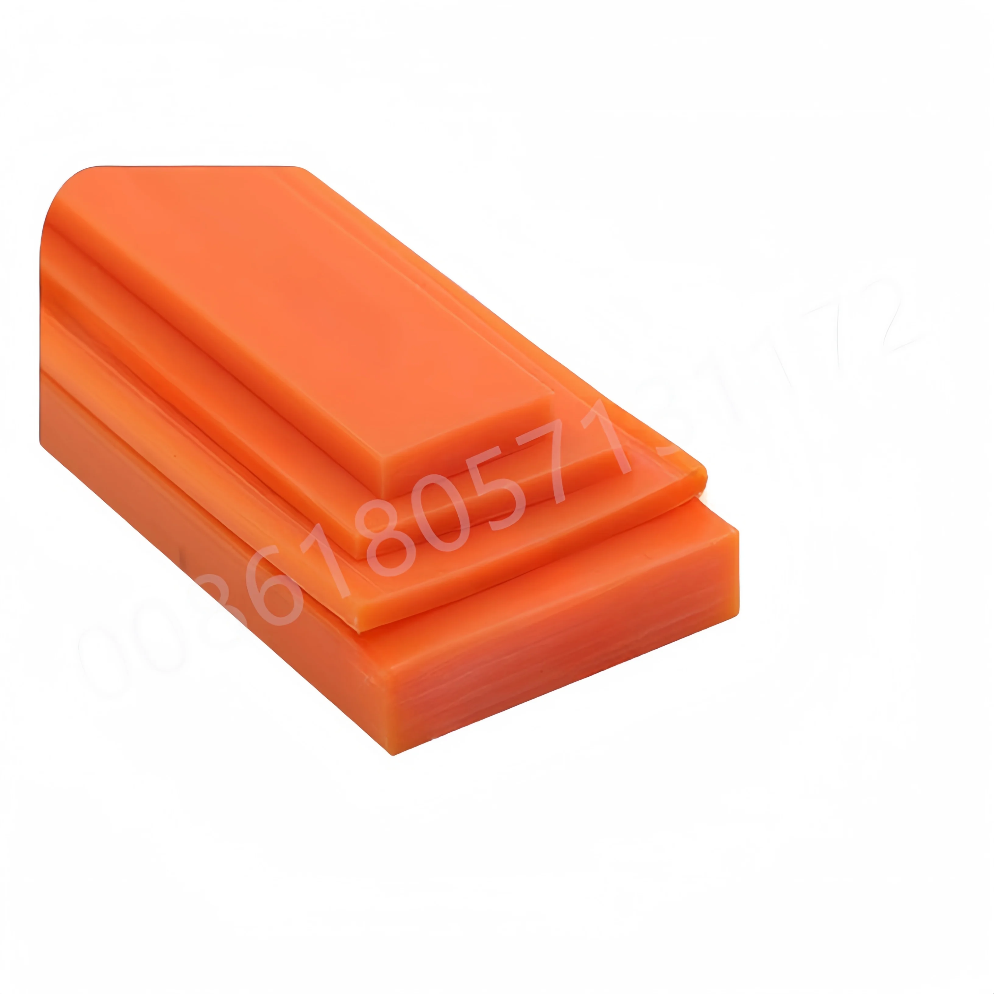 Custom Solid Silicone Rubber Strip Heat Resist High Temperature Insulation Gasket Orange