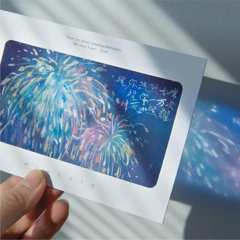 

Aesthetic Greeting Card Envelope Set Stars Literary Film Theme Birthday Holiday Cards Artistic Thank You Note for Gift Giving