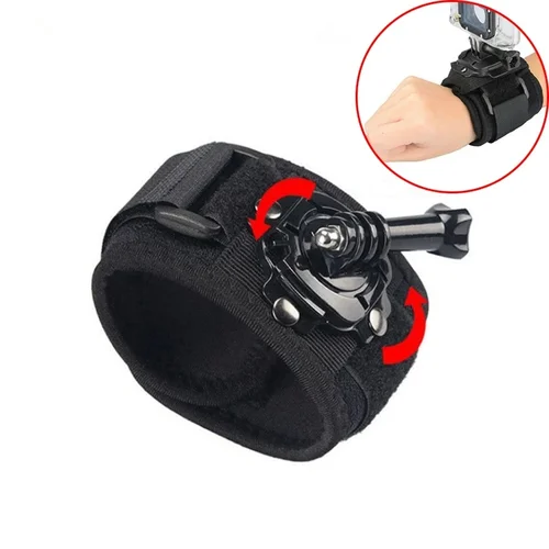 Correa de muñeca de mano con rotación de 360 grados para GoPro Hero 10 9 8 7 5 accesorios Yi 4K SJ4000 H9r Insta360 cinturón de brazo Go Pro
