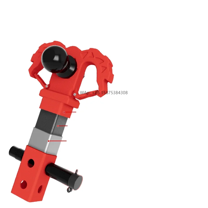 

New Trailer Hitch Ball Head Trailer Arm Square Base Universal Towing Rv Off-Road Rescue Hook 500kg