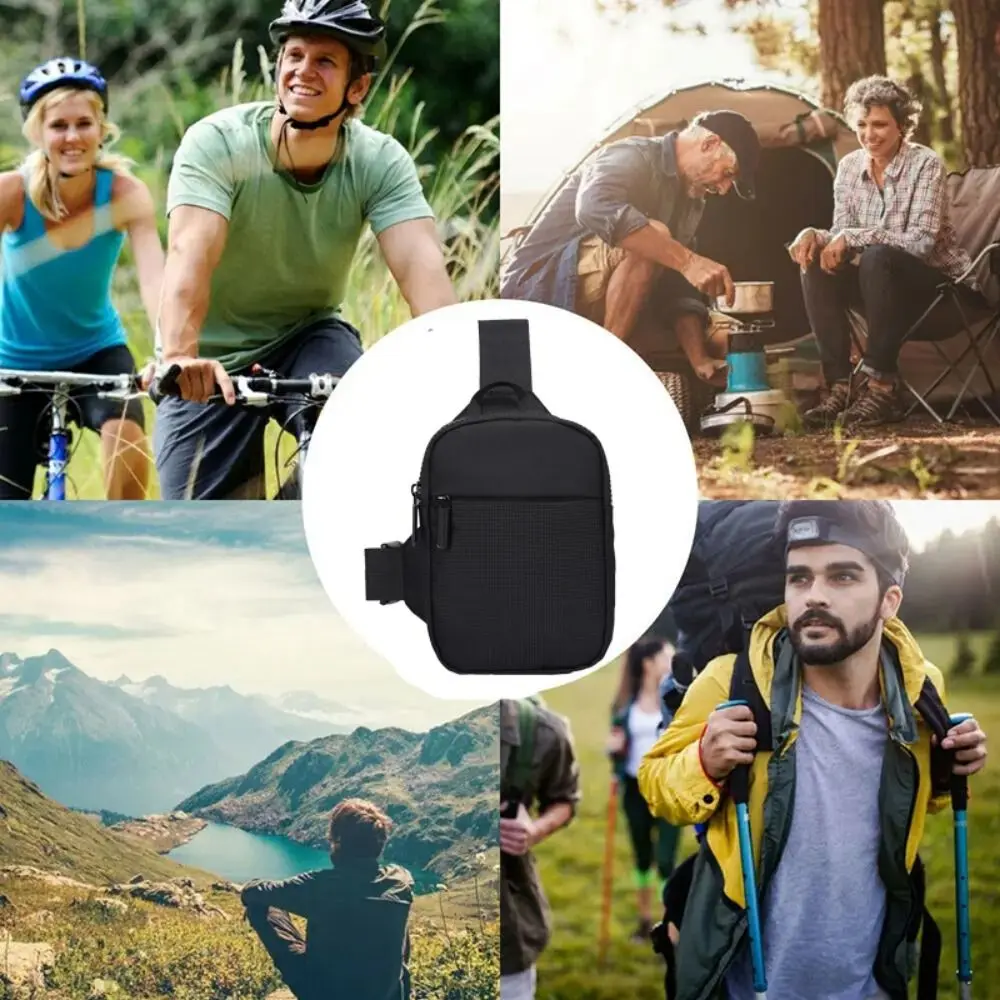 Portable Zipper Men Chest Bag Multipocket Waterproof Mobile Phone Bag Nylon Handbag Small Shoulder Bag Travel