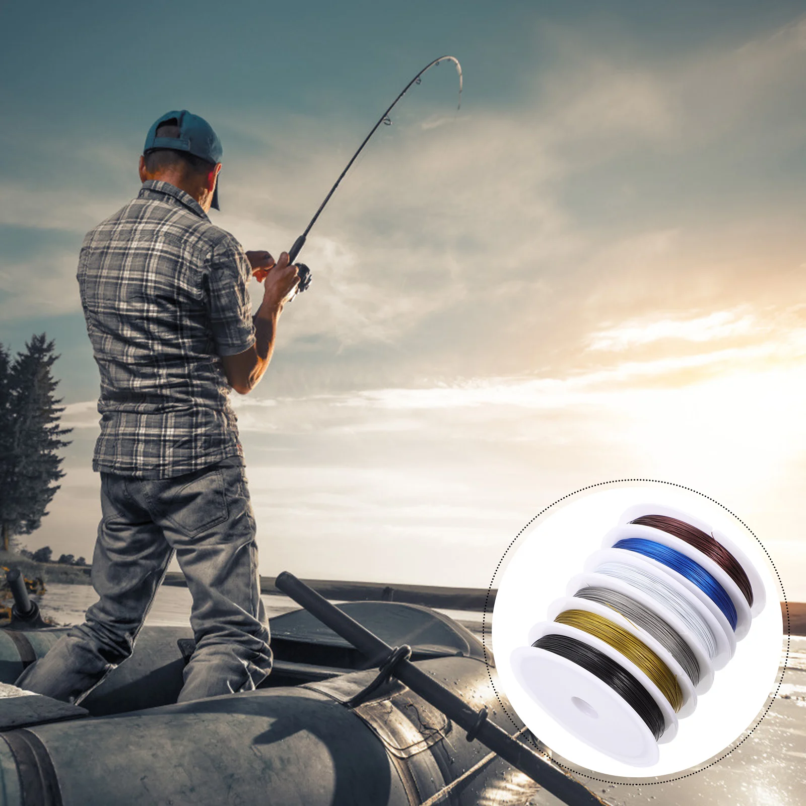 

6pcs CoatedSteelWire forJewelryMaking RubberBeadingCraftDIY CopperBraceletRepairString FlexibleDurable Handmade Accessories