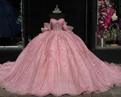 Light Pink Ball Gown 15 Quinceanera Dress 2026 With Bow Mexican Birthday Dress Princess Dress Sweet 16 Dress Customized