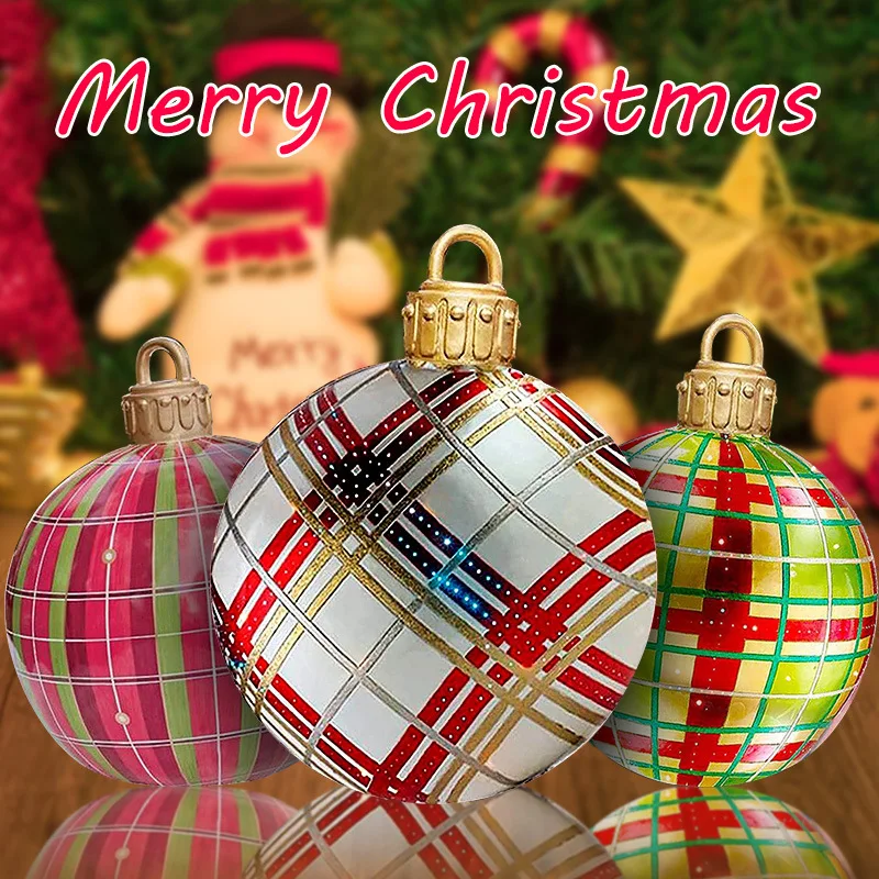 PVC Inflatable Toys Christmas Decorative Balls for Yard Atmosphere Christmas Decorations Balloons