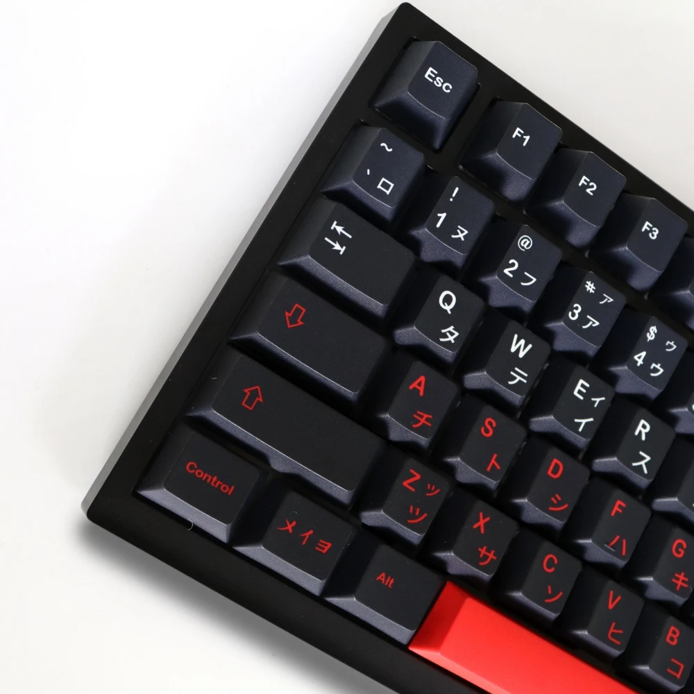 Japanese Bushido Keycaps Durable PBT Material 129 Keys Dye-Sub Cherry Profile for 61/87/104/108 Mx Switch Mechanical Keyboard