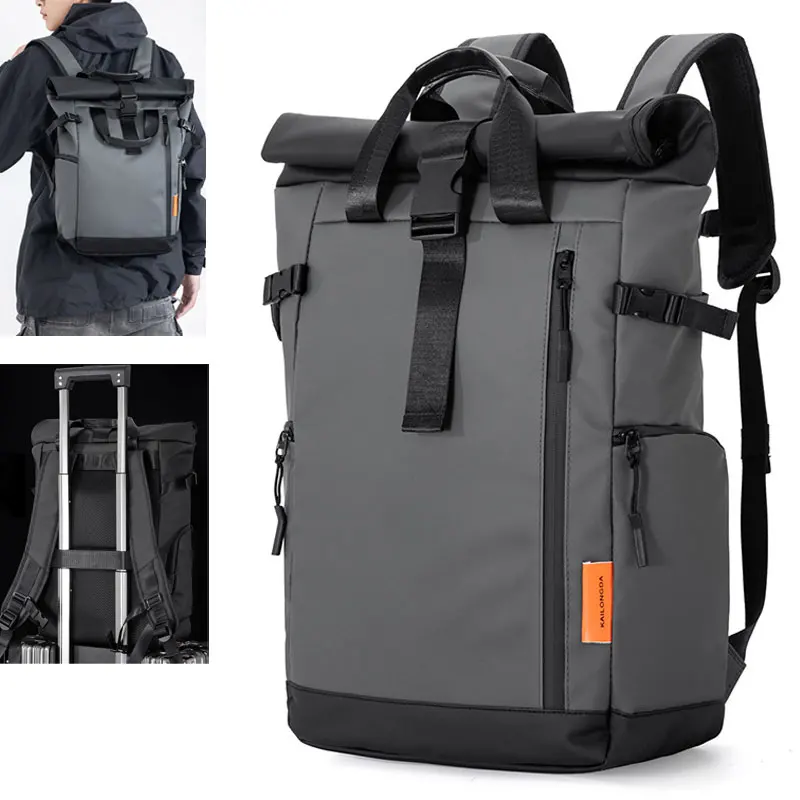 Men's Travel Bag 15.6inch Laptop Computer Backpack Outdoor Waterproof Camping Hiking School Bag College Business Rucksack