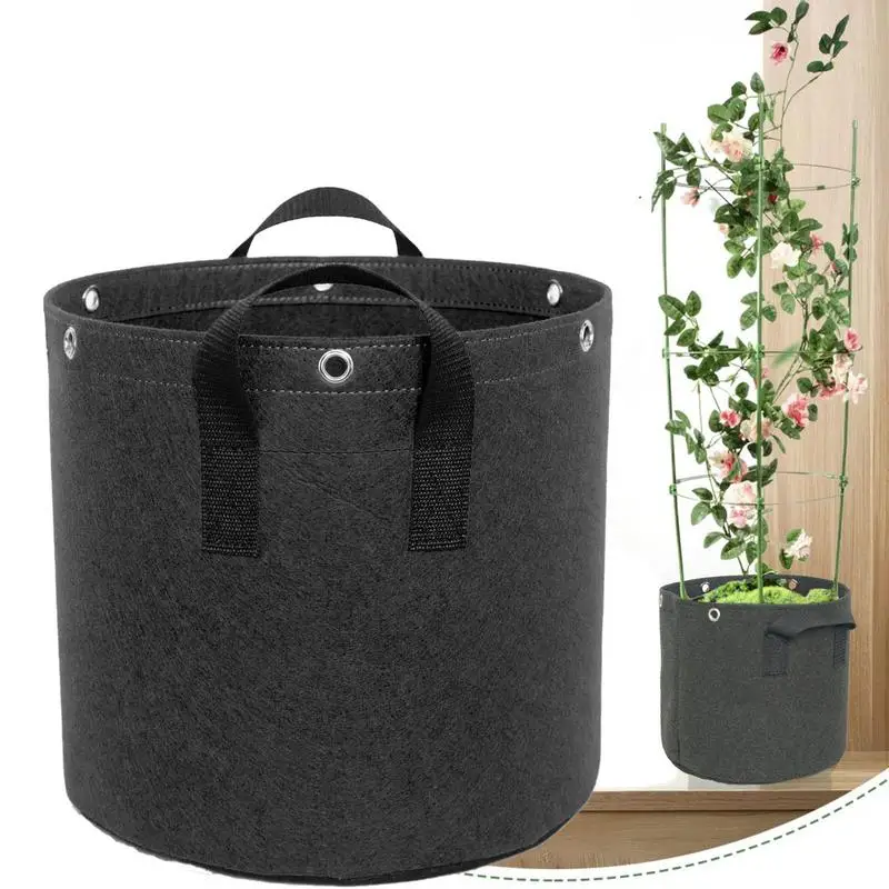 Plant Grow Bags Planting Bags 5 Pieces Tomato Grow Bags With Handles Growing Bags Non-Woven Plant Container Plant Grow Bags For