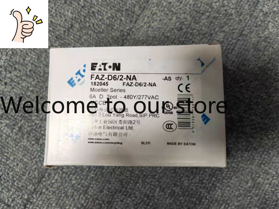 Eaton Muller FAZ-D6/2-NA High Breaking Micro Circuit Breaker UL489CSA Certification Complete