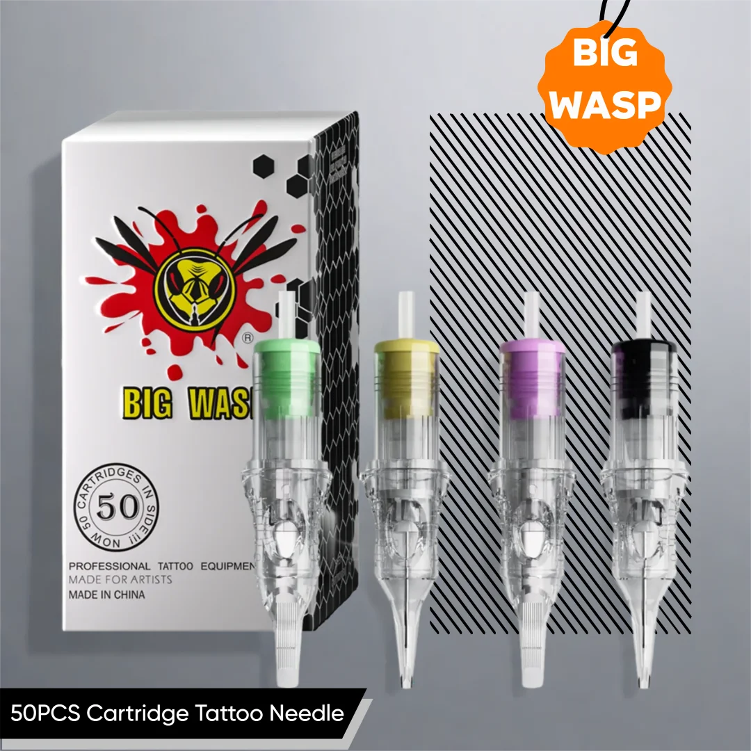 

Брендовые иглы для татуировки BIGWASP, картридж RL/RM/M1/RS для универсальных роторных машин для татуировки, перманентный макияж или боди-арт