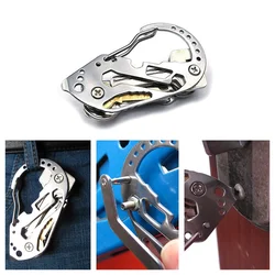 Carabiner Stainless Steel Camping Mountaineering Multifunction Tool Key Clip Keychain Lock Screwdriver Wrench Climbing Quickdraw